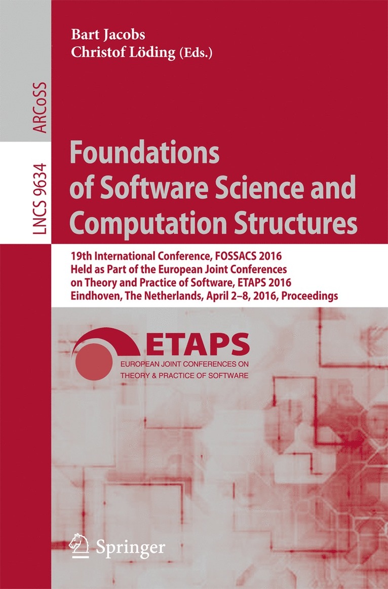 Bart Jacobs, Christof Löding, Christof Loding - Foundations of Software Science and Computation Structures, Häftad