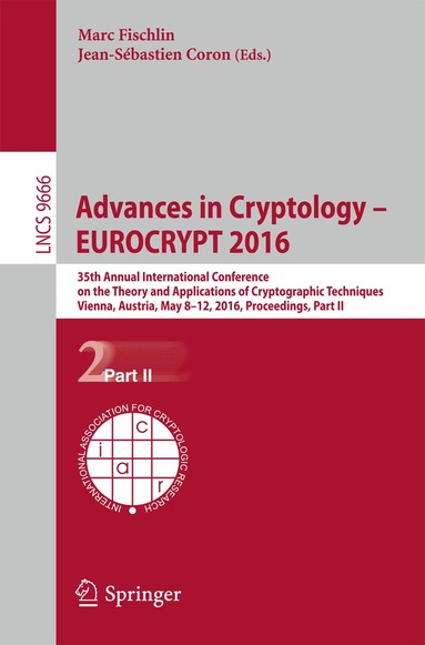 Marc Fischlin, Jean-Sébastien Coron - Advances in Cryptology – EUROCRYPT 2016, Häftad