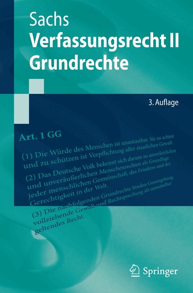 Michael Sachs - Verfassungsrecht II - Grundrechte, Häftad