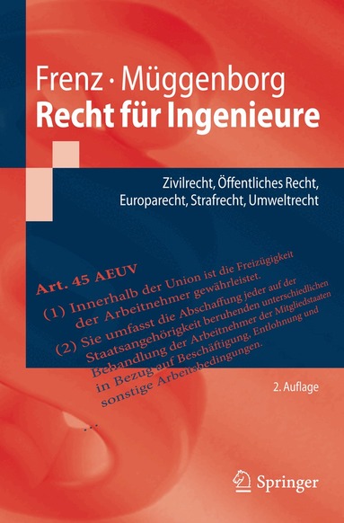Walter Frenz, Hans-Jürgen Müggenborg - Recht für Ingenieure, Häftad