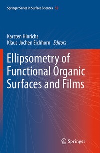 bokomslag Ellipsometry of Functional Organic Surfaces and Films