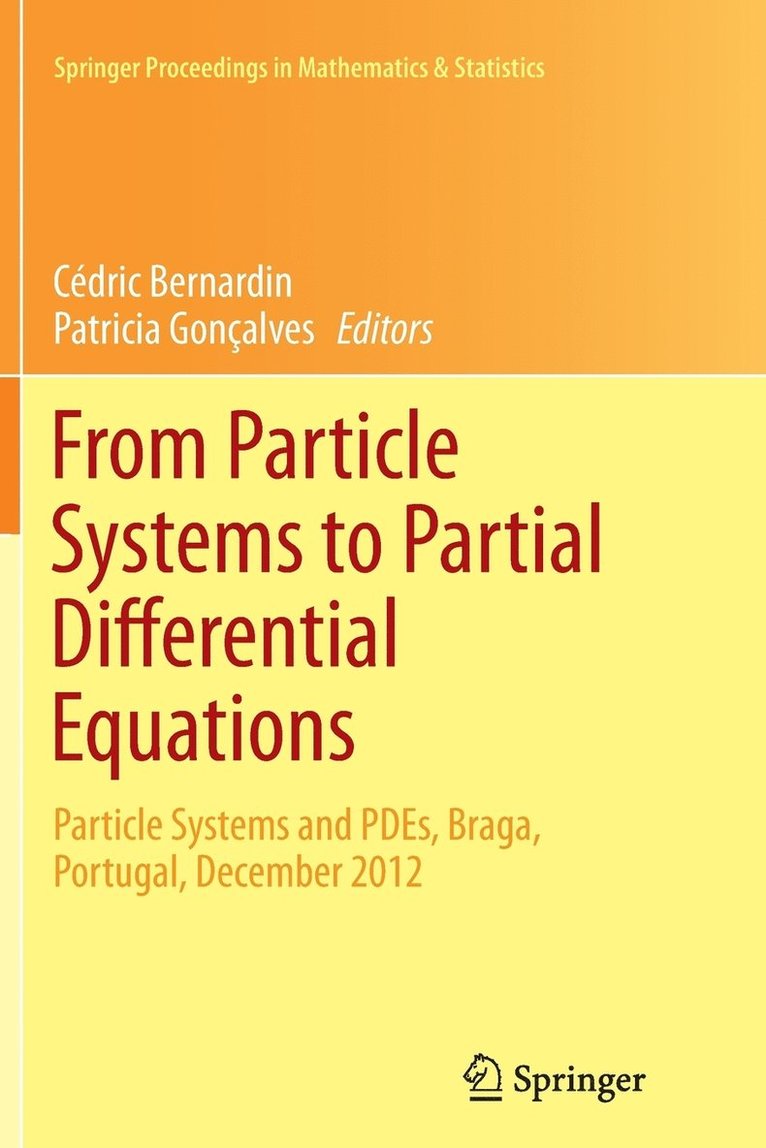 From Particle Systems to Partial Differential Equations 1