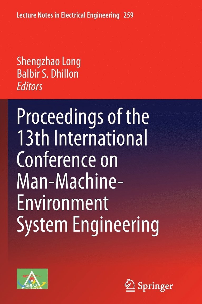 Proceedings of the 13th International Conference on Man-Machine-Environment System Engineering 1