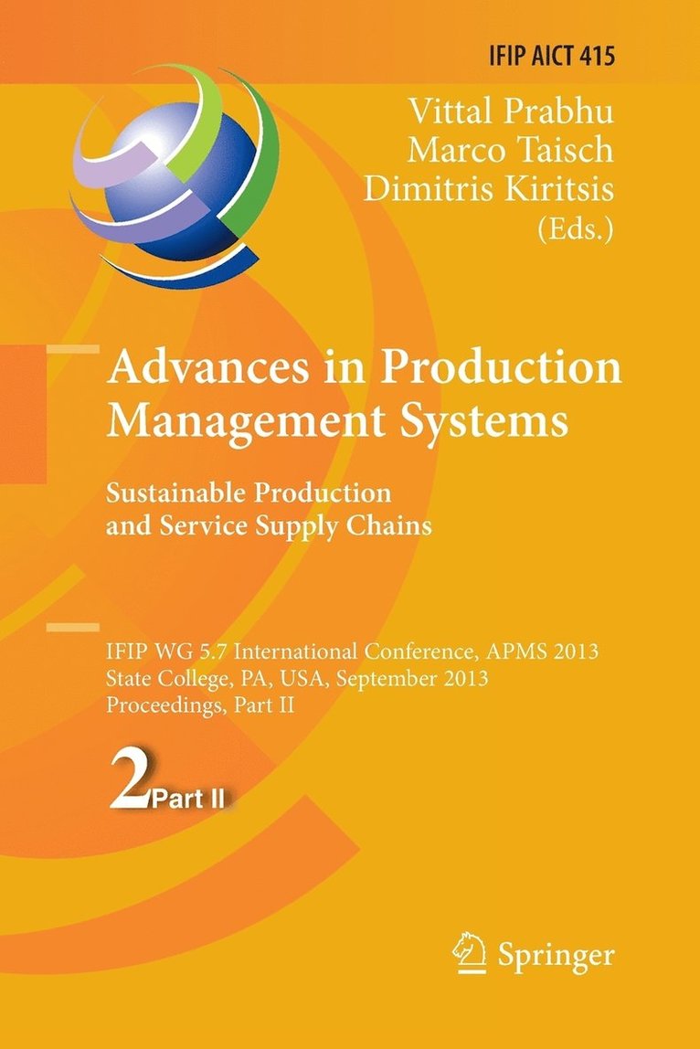 Advances in Production Management Systems. Sustainable Production and Service Supply Chains 1