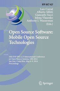 bokomslag Open Source Software: Mobile Open Source Technologies