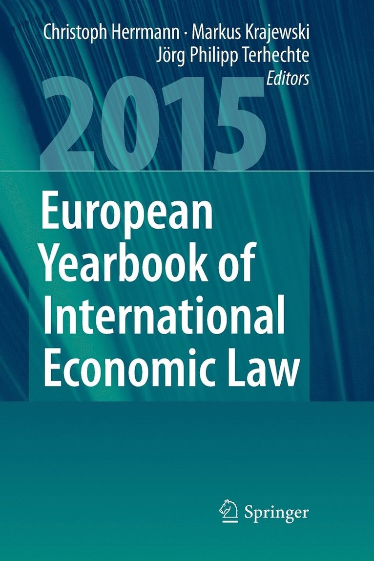 European Yearbook of International Economic Law 2015