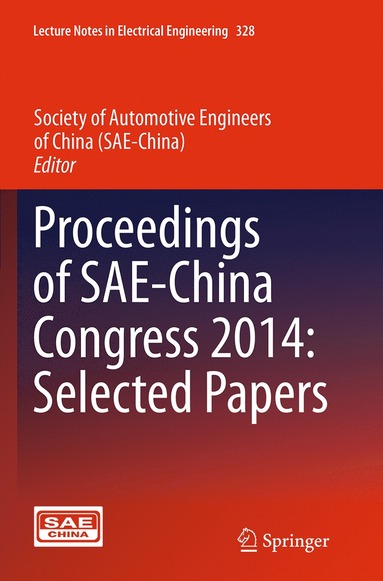 bokomslag Proceedings of SAE-China Congress 2014: Selected Papers