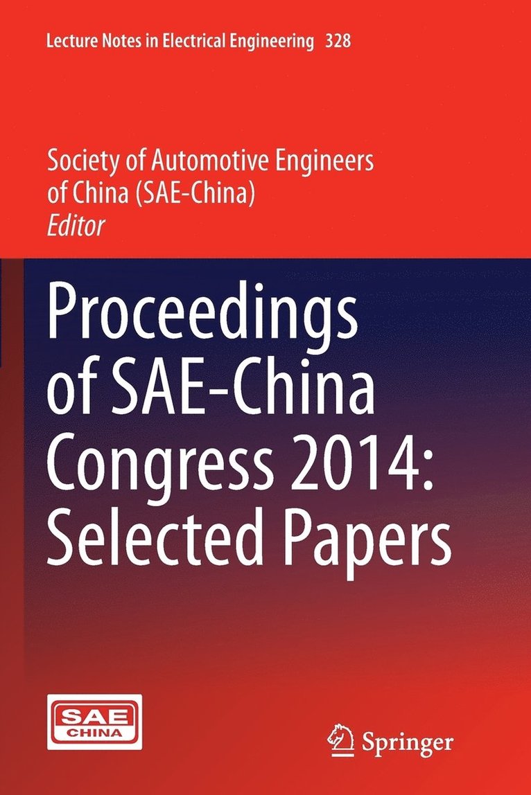 Proceedings of SAE-China Congress 2014: Selected Papers 1