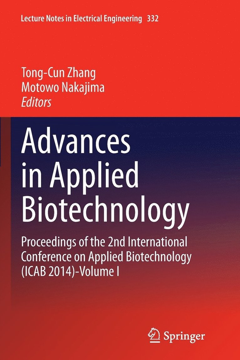 Tong-Cun Zhang, Motowo Nakajima - Advances in Applied Biotechnology, Häftad