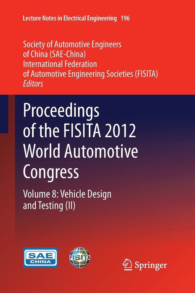 Proceedings of the FISITA 2012 World Automotive Congress 1