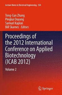 bokomslag Proceedings of the 2012 International Conference on Applied Biotechnology (ICAB 2012)