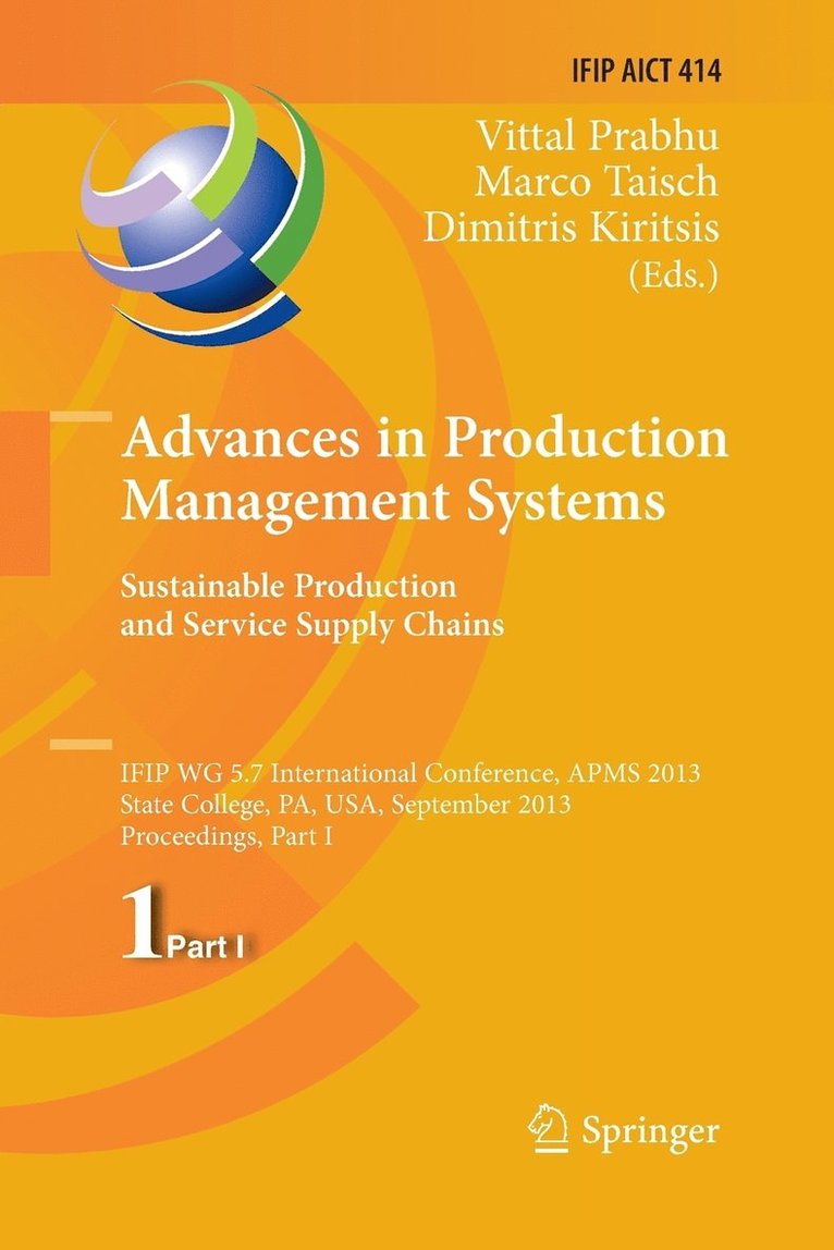 Advances in Production Management Systems. Sustainable Production and Service Supply Chains