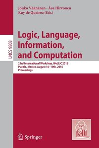 bokomslag Logic, Language, Information, and Computation