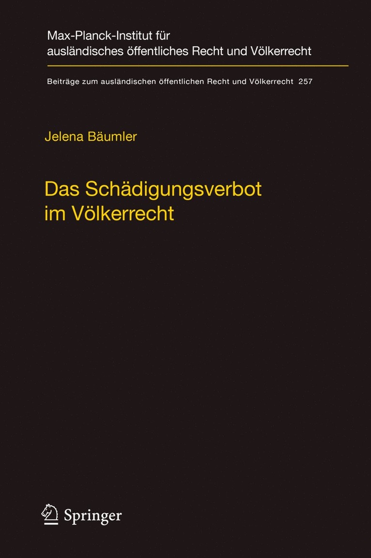 Jelena Bäumler - Das Schädigungsverbot im Völkerrecht, Inbunden