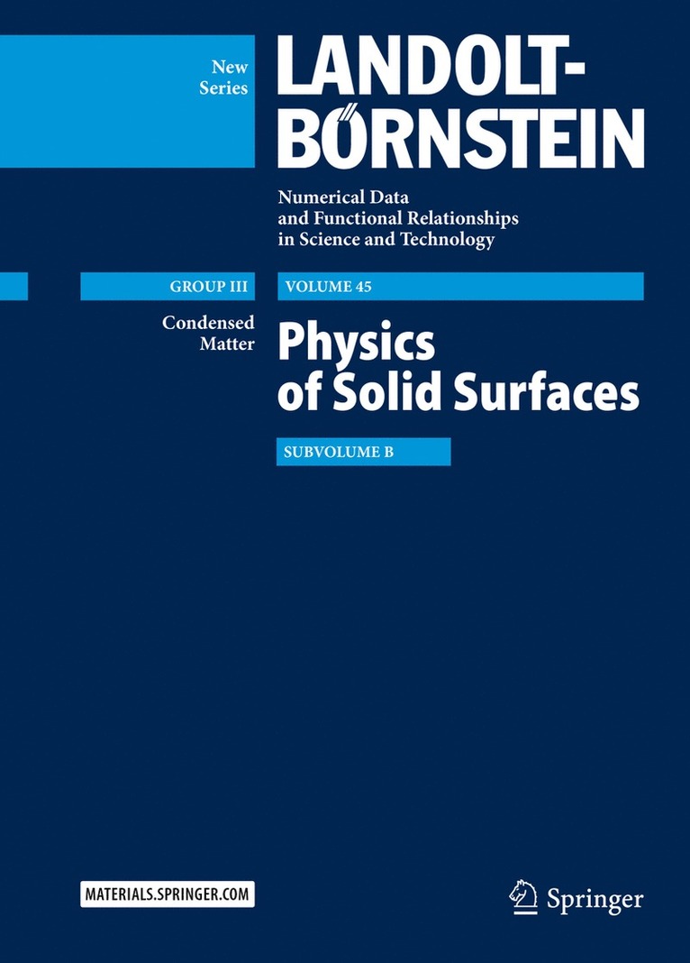 G. Chiarotti, P. Chiaradia - Physics of Solid Surfaces, Inbunden