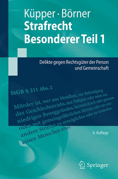 Georg Küpper, René Börner - Strafrecht Besonderer Teil 1, Häftad