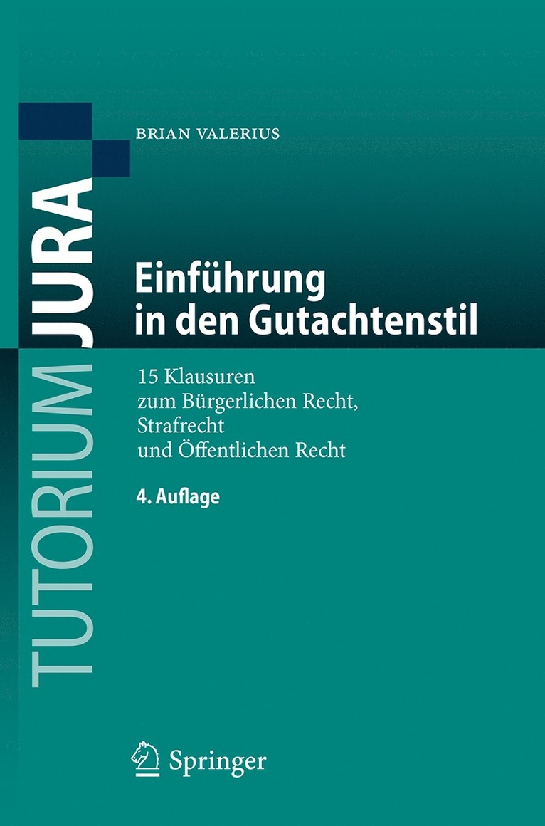 Brian Valerius - Einführung in den Gutachtenstil, Häftad