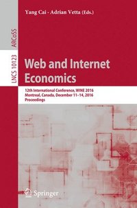 bokomslag Web and Internet Economics