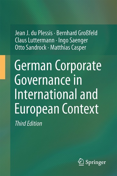 bokomslag German Corporate Governance in International and European Context