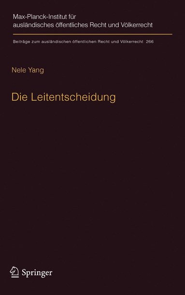 bokomslag Die Leitentscheidung