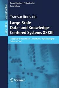 bokomslag Transactions on Large-Scale Data- and Knowledge-Centered Systems XXXIII