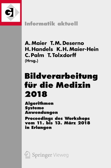 Andreas Maier, Thomas M. Deserno, Heinz Handels, Klaus Hermann Maier-Hein, Christoph Palm, Thomas Tolxdorff - Bildverarbeitung für die Medizin 2018, Häftad