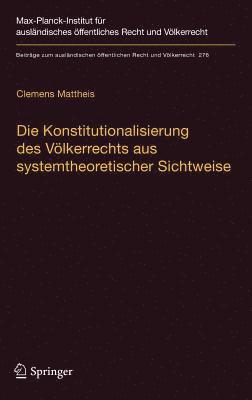 bokomslag Die Konstitutionalisierung des Vlkerrechts aus systemtheoretischer Sichtweise