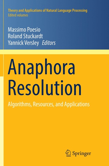 bokomslag Anaphora Resolution