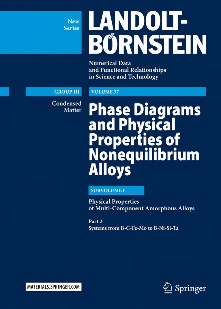 Yoshiyuki Kawazoe, Ursula Carow-Watamura, Dmitri V. Louzguine, Ursula Carow-Watamura - Phase Diagrams and Physical Properties of Nonequilibrium Alloys, Inbunden