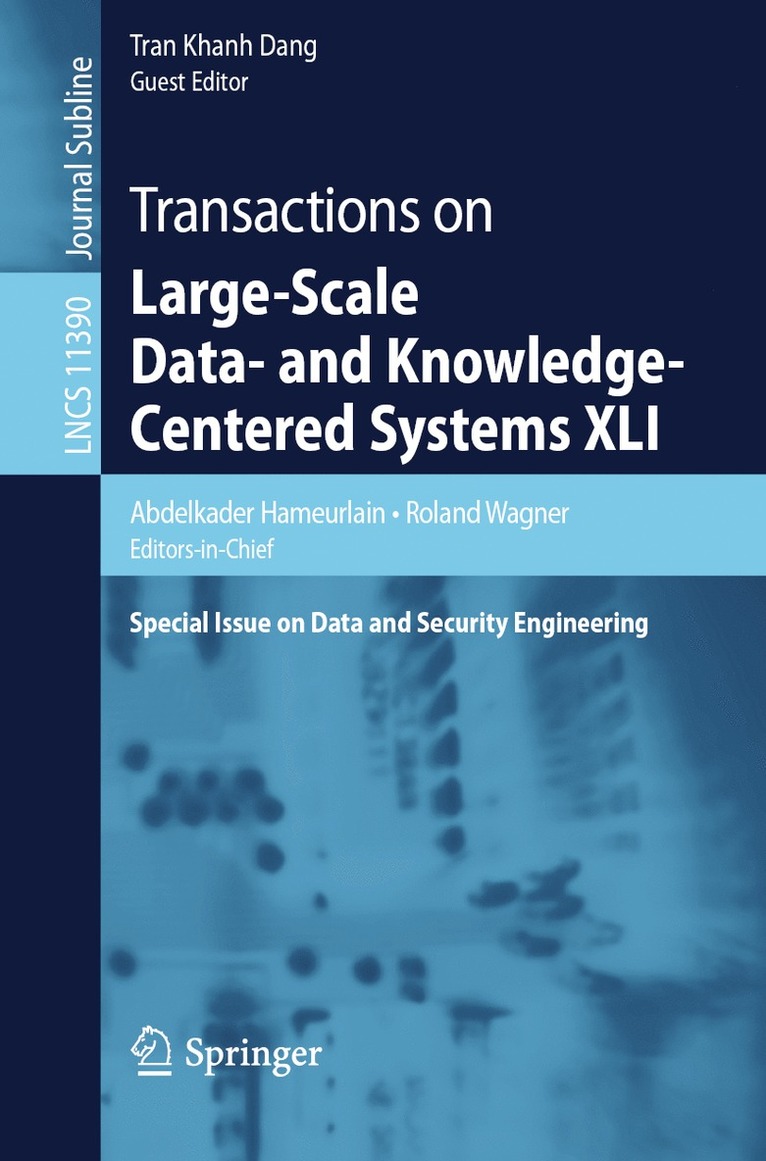 Abdelkader Hameurlain, Roland Wagner, Tran Khanh Dang - Transactions on Large-Scale Data- and Knowledge-Centered Systems XLI, Häftad