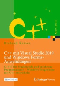 bokomslag C++ mit Visual Studio 2019 und Windows Forms-Anwendungen
