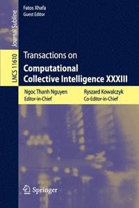 bokomslag Transactions on Computational Collective Intelligence XXXIII
