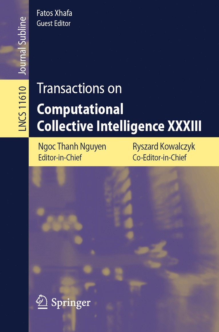 Transactions on Computational Collective Intelligence XXXIII 1