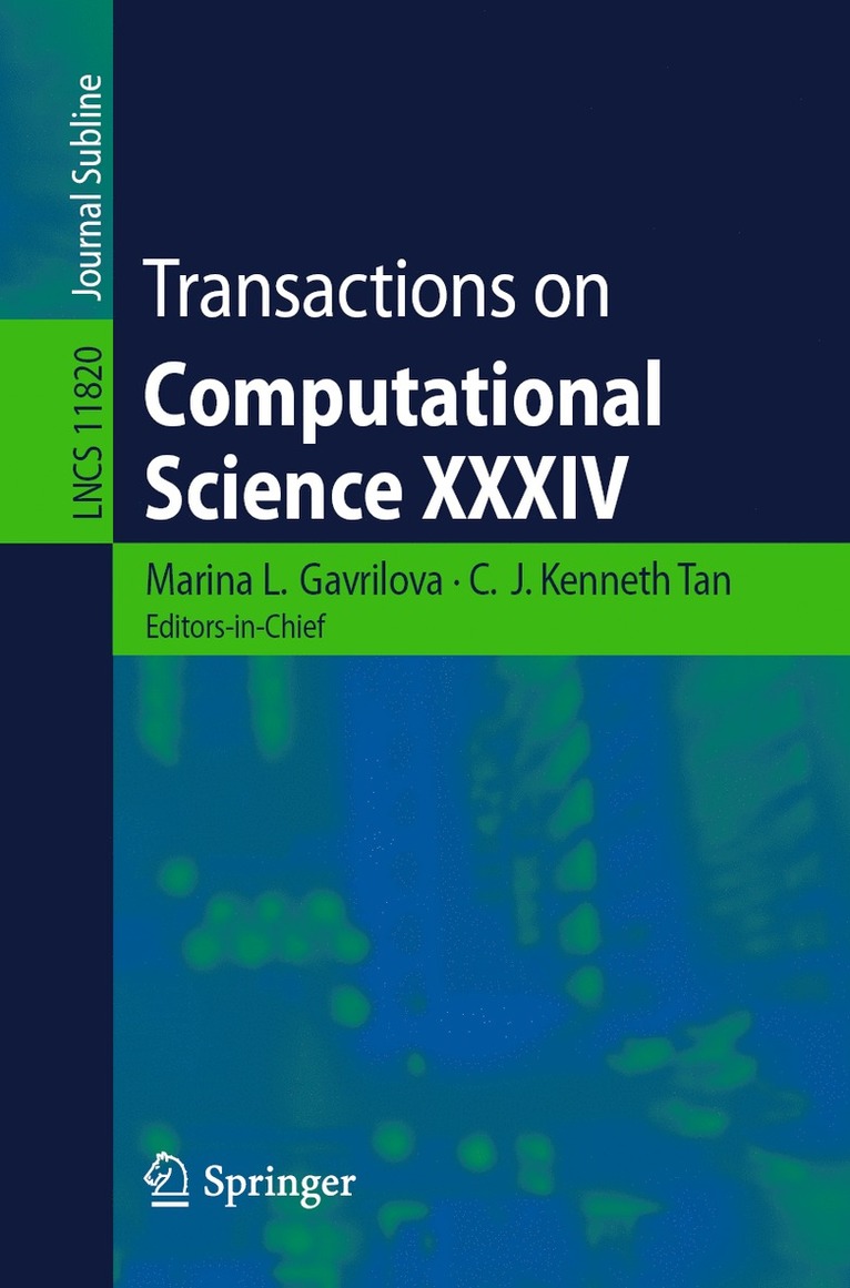 Marina L. Gavrilova, C.J. Kenneth Tan, C. J. Kenneth Tan - Transactions on Computational Science XXXIV, Häftad