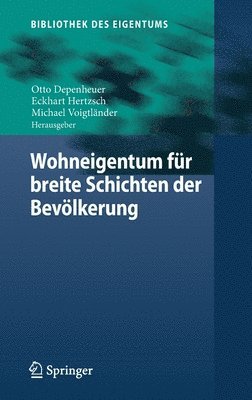 bokomslag Wohneigentum fr breite Schichten der Bevlkerung