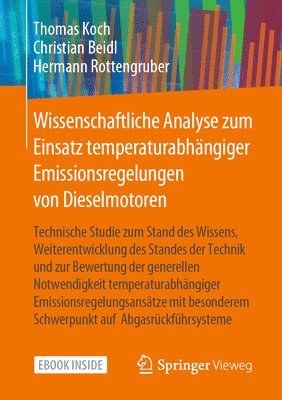 bokomslag Wissenschaftliche Analyse zum Einsatz temperaturabhangiger Emissionsregelungen von Dieselmotoren