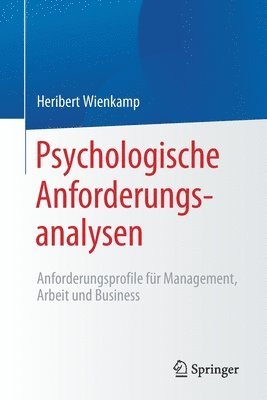 bokomslag Psychologische Anforderungsanalysen