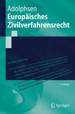 Jens Adolphsen - Europäisches Zivilverfahrensrecht, Häftad