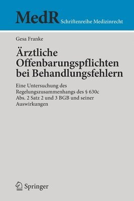 bokomslag rztliche Offenbarungspflichten bei Behandlungsfehlern