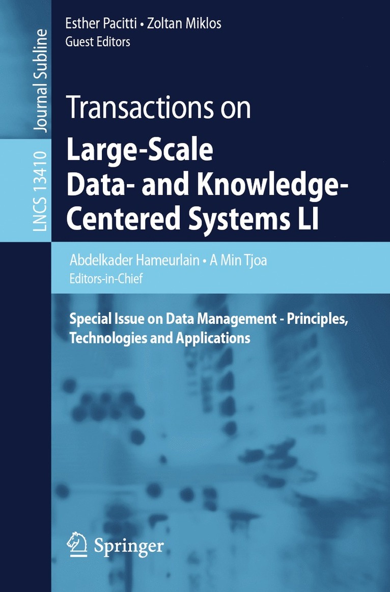 Abdelkader Hameurlain, A Min Tjoa, Esther Pacitti, Zoltan Miklos, A. Min Tjoa - Transactions on Large-Scale Data- and Knowledge-Centered Systems LI, Häftad