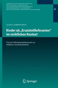 bokomslag Kinder als Ersatzteillieferanten im rechtlichen Kontext