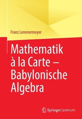 bokomslag Mathematik  la Carte  Babylonische Algebra