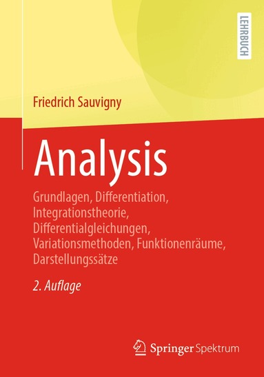 Friedrich Sauvigny - Analysis, Häftad