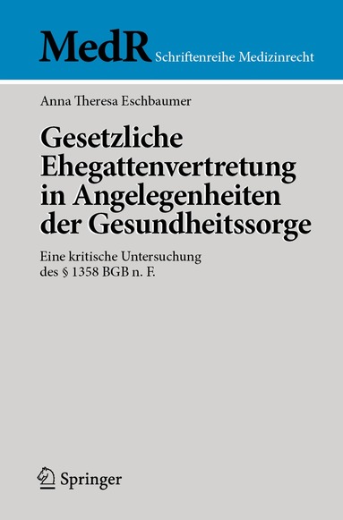 bokomslag Gesetzliche Ehegattenvertretung in Angelegenheiten der Gesundheitssorge