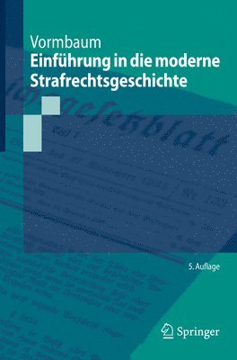 bokomslag Einführung in die moderne Strafrechtsgeschichte