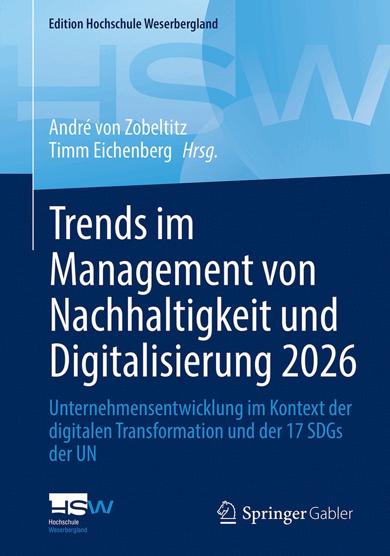 André von Zobeltitz, Timm Eichenberg - Trends im Management von Nachhaltigkeit und Digitalisierung 2026, Häftad. Tillgänglighet: Lägg i varukorg