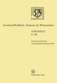 bokomslag Literaturgeschichtsschreibung in Nten. berlegungen zur Geschichte der englischen Literatur des 20. Jahrhunderts