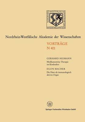 bokomslag Medikamentse Therapie im Kindesalter / Die Haut als immunologisch aktives Organ