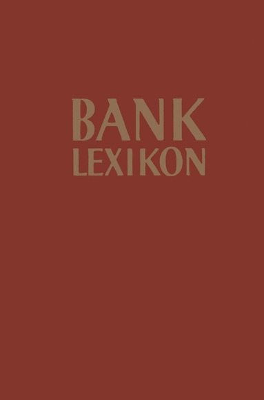 bokomslag Bank-Lexikon