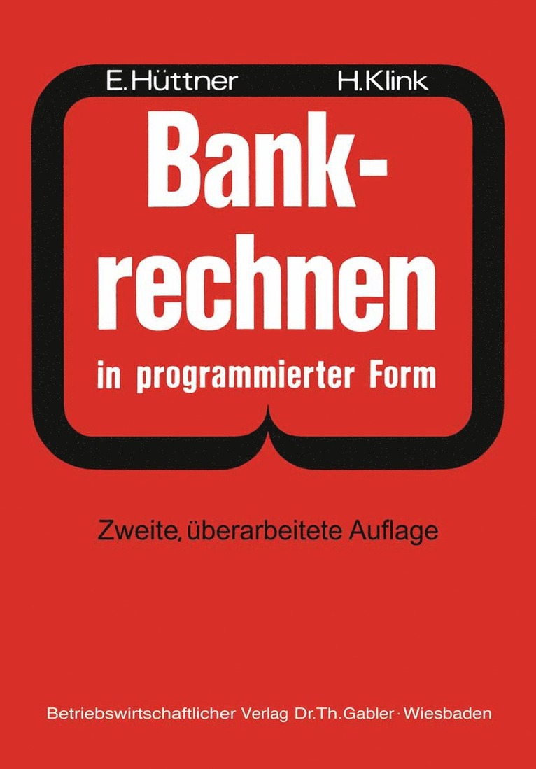 Bankrechnen in programmierter Form 1